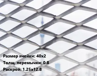 Сетка ЦПВС 40х2 0.8 Раскрой: 1.25х12.8